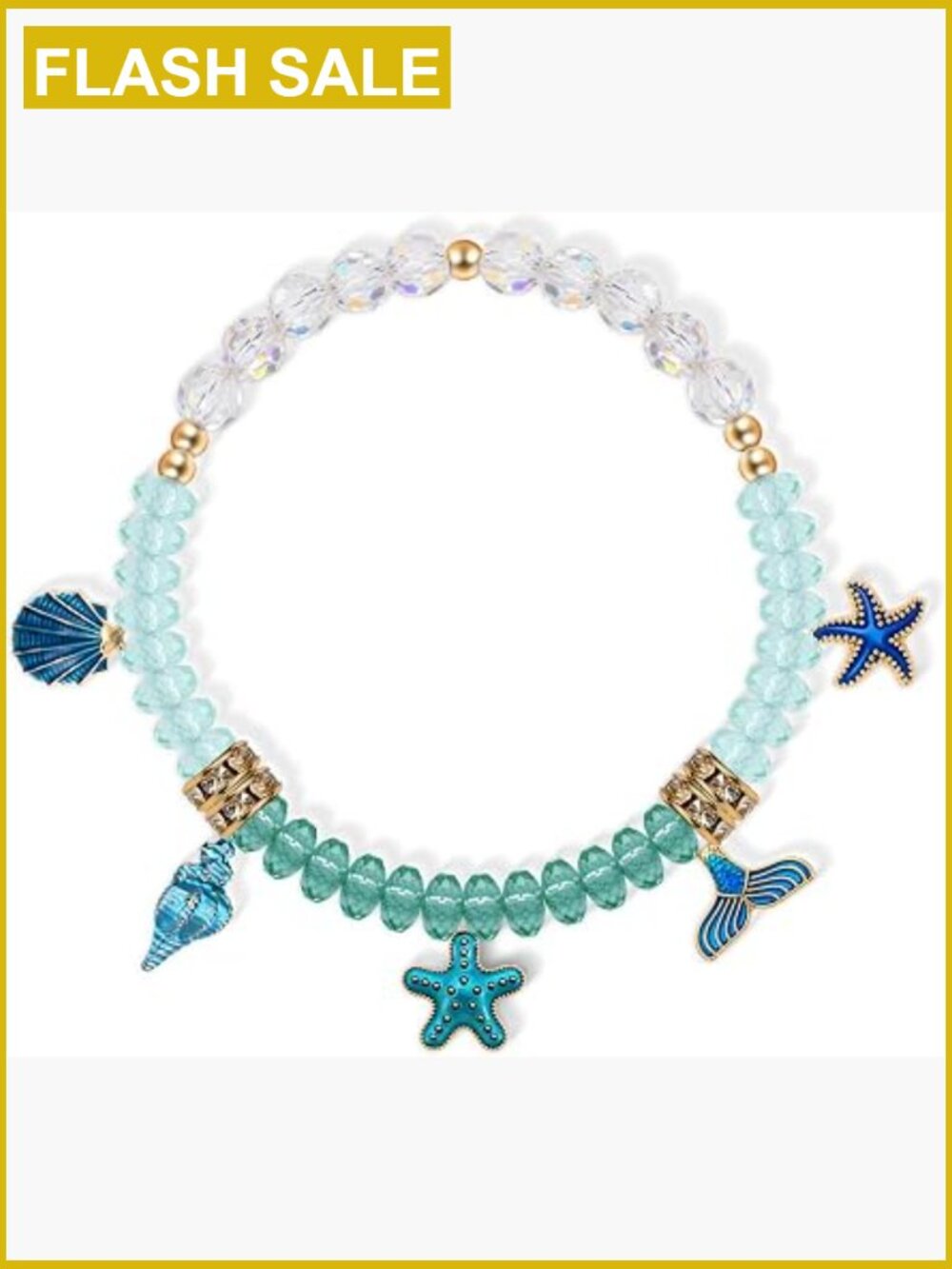 Boho Shell Seashell Starfish Surfer Bracelet Set Beach Vacation Gifts Women
